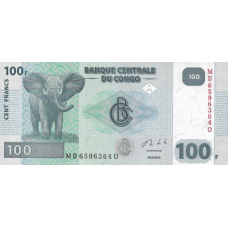 P 98b Congo (Democratic Republic) - 100 Franc Year 2013 (HdM Printer)